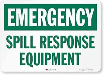 "Emergency Spill Response Equipment" Label by SmartSign | 14" x 10" 3M ...