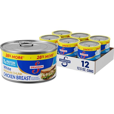 Swanson White Premium Chunk Canned Chicken Breast in Water, Fully ...
