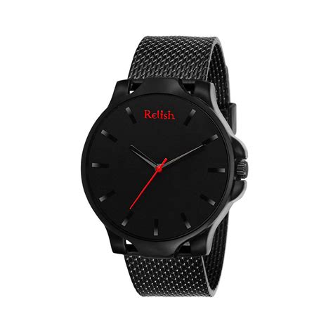 Relish Black Analog Display Wrist Watch for Mens & Boys : Amazon.in ...