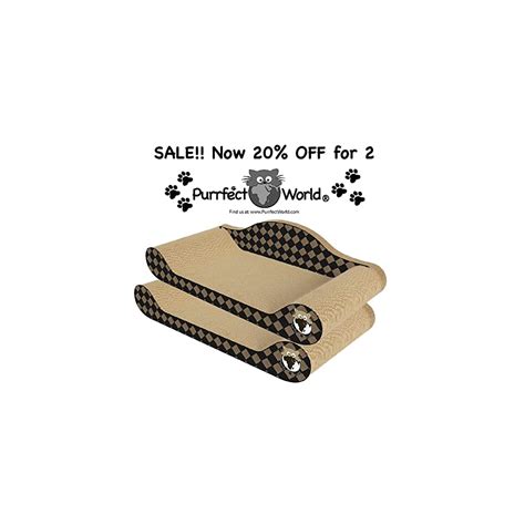 Buy Purrfect World Cat Scratcher - Lounge - Checker Board - 2 Pack ...