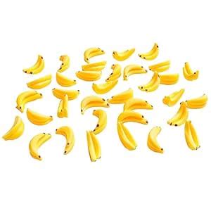 35 Pcs Miniature Bananas 1/12 Scale Banana Models Miniature Fruit Fake ...