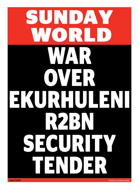Sunday World News on Twitter: "In the #SundayWorldZA, War over ...