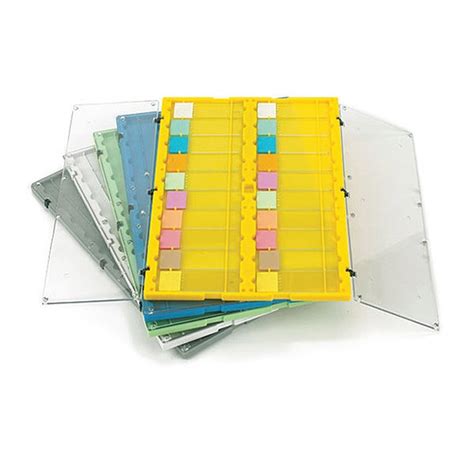 Globe Scientific Slide File Folder Clear Hinged Lid, PK12 513029W | Zoro