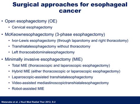 Selection of surgical procedure for esophageal cancer ver 3.0 | PPTX