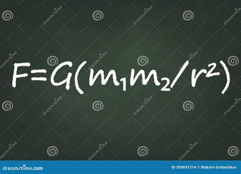Newton S Law of Universal Gravitation Formula on Chalkboard Stock Vector - Illustration of ...