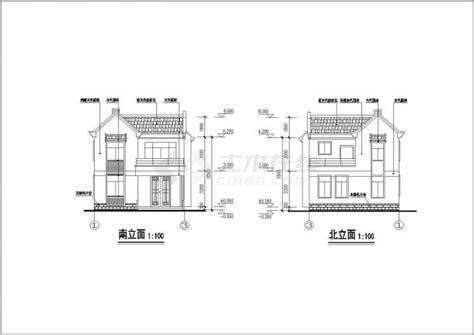 211+225平米两套2层砖混结构乡村自建楼平立剖面设计CAD图纸_土木在线