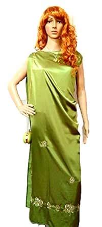 Living Roots Jainsem with zardozi work(Olive green) : Amazon.in ...