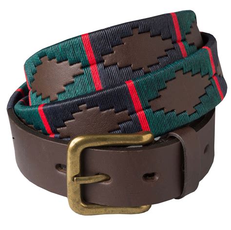 Green Blue Argentinian Polo Belt | Men's Country Clothing | Cordings