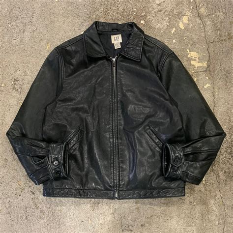 90s old GAP leather jacket | What’z up
