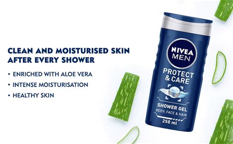 NIVEA Men Body Wash,Protect & Care with Aloe Vera, Shower Gel for Body ...