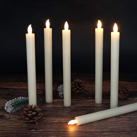 Buy Eldnacele Flameless Window Taper Candles with Remote Timer, Ivory ...