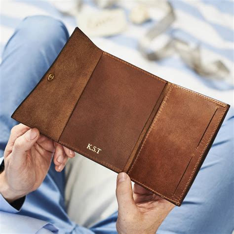 Personalised Luxe Leather Passport Holder By Vida Vida