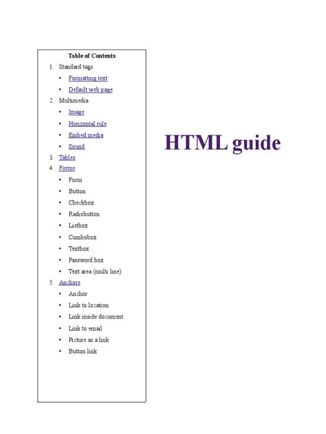 Image result for HTML User Guide