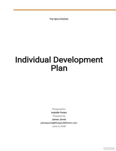 Individual Development Plan Template - 15+ Free PDF, Word Documents Download