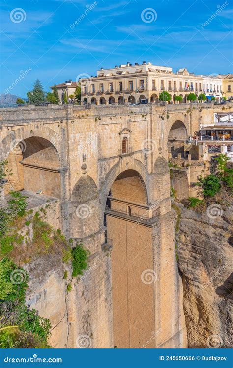 Puente Nuevo Bridge in Spanish Town Ronda. Stock Photo - Image of ...