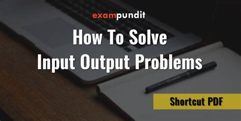 Image result for Input Output Problems