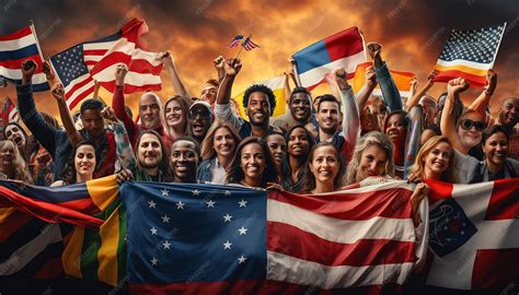 Premium AI Image | immigration international flags from every country ...