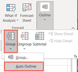 Image result for Create an Automatic Outline Excel