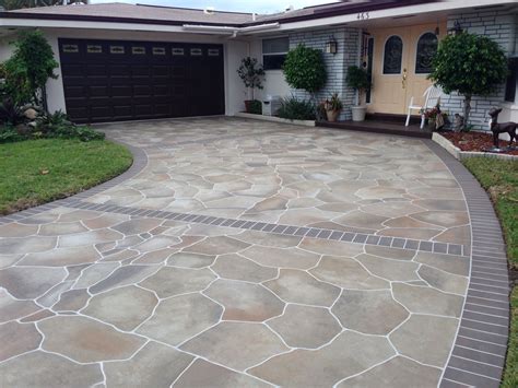 Concrete Driveway Design Ideas stamped concrete driveways ideas best ...