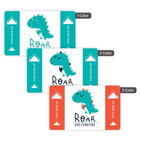 Custom Print Advertising Label, 2-1/2" x 4" Rectangle, 1 Standard Color ...