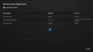 Image result for GeForce Experience Error Installing Driver