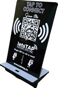 LETSTAP Smart NFC Stand with QR Code | Tap or Scan | Self Setup Card ...