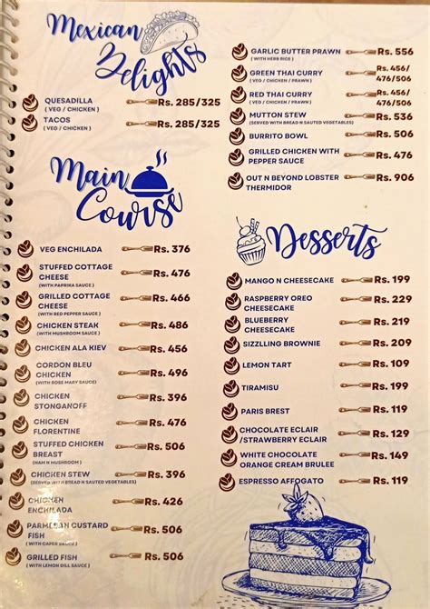 Menu at Out n Beyond Cafe & Bistro, Kolkata