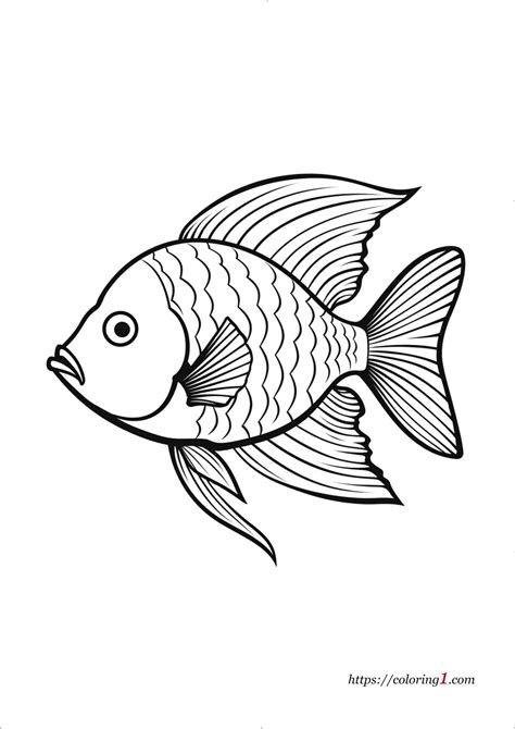 Tropical Fish - Free Coloring Sheet