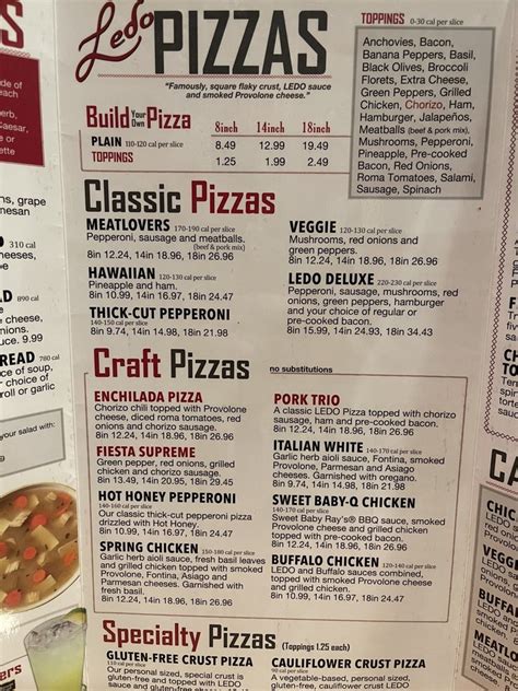 Image result for Ledo Pizza Menu