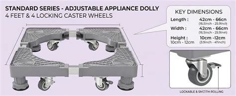 DecorTwist Washing Machine Stand with Wheels | Adjustable Fridge Stand ...