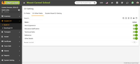 How to build and download a student cv? - Smart School : School ...