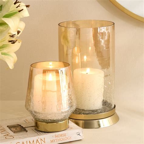 Buy Austin Glass Crackled T-Light Holder from Home Centre at just INR 699.0