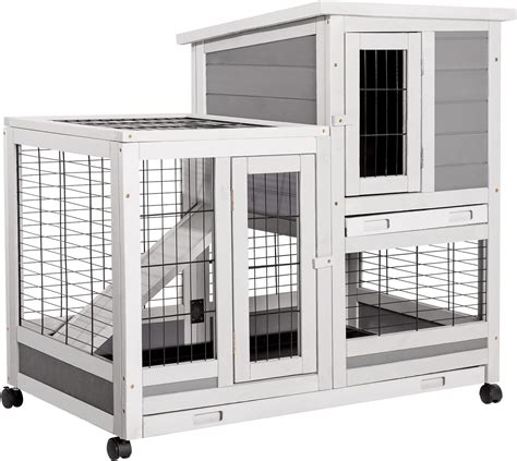 Buy U-MAX 37’’ Rabbit Hutch Indoor Pet House for Small Animals Upgraded ...