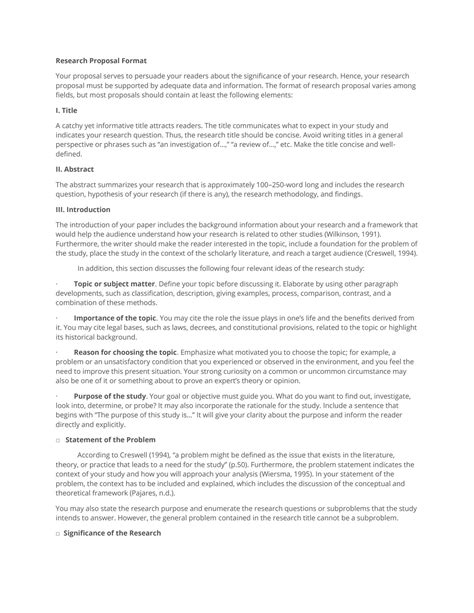 Image result for Research Proposal Format