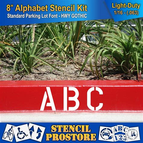 Buy Pavement Stencils - 8 inch Alphabet KIT Stencil Set - (28 Piece ...