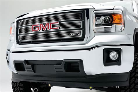 Sierra Grille Overlay 14-15 GMC Sierra Aluminum Polished 4 Piece Billet Series T-REX Grilles - 21208