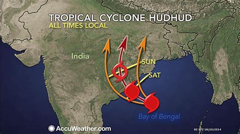 [Photo] Cyclone Hudhud now covers much of the Bay of Bengal
