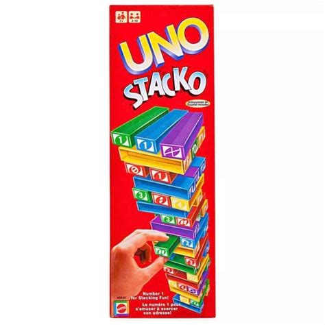 Uno Stacko Play Uno In A Jenga Way, Hobbies & Toys, Toys & Games on ...