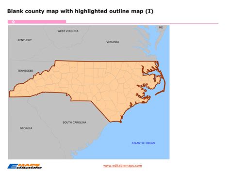 Tennessee Virginia And North Carolina Map Map #3 - North Carolina
