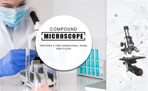 GLAB Compound Student Microscope with LED Illumination | Beginner ...