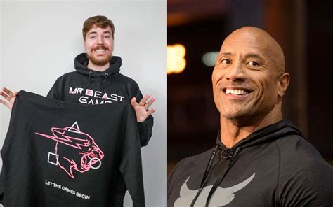 "I'll donate $100,000" - MrBeast challenges The Rock in a 'rock, paper ...