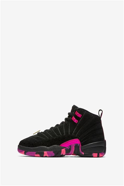 black and pink 12s