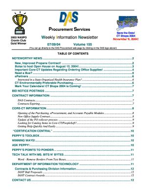 Fillable Online das ct Weekly Information Newsletter - DAS Home Page ...