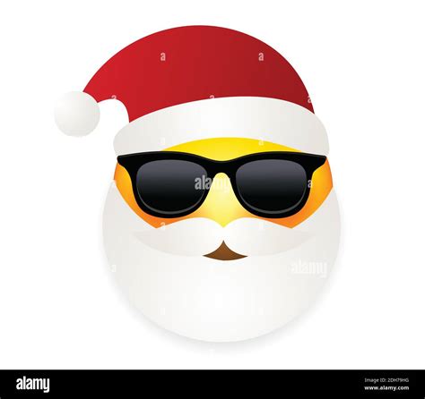 Santa Claus emoticon vector illustration isolated on white background ...