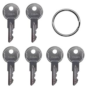 KeyPower (6) CH501 Toolbox Keys for Truck Tool Box Lock Latch, Pack of ...