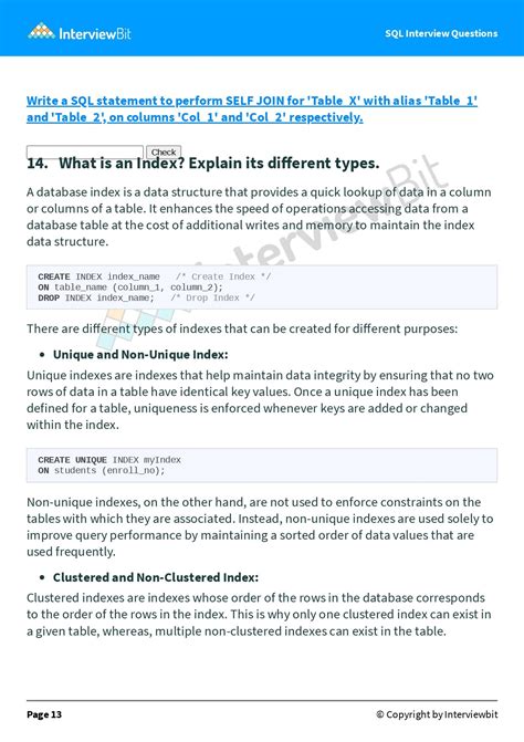 Image result for Interview Questions PDF SQL
