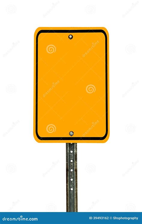Blank Rectangular Caution Sign Stock Photo - Image of good, copy: 39493162