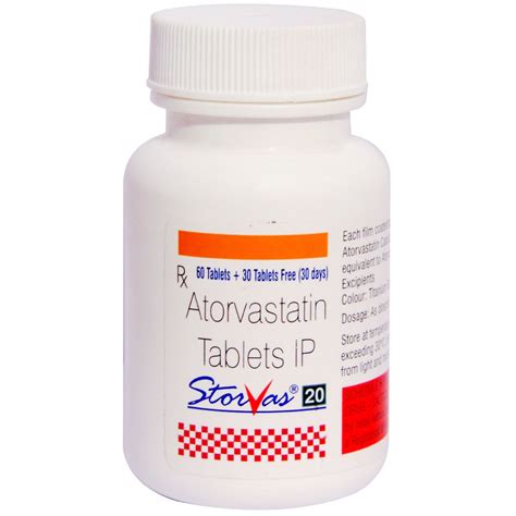 Storvas 20 Tablet (60+30)'s Price, Uses, Side Effects, Composition ...