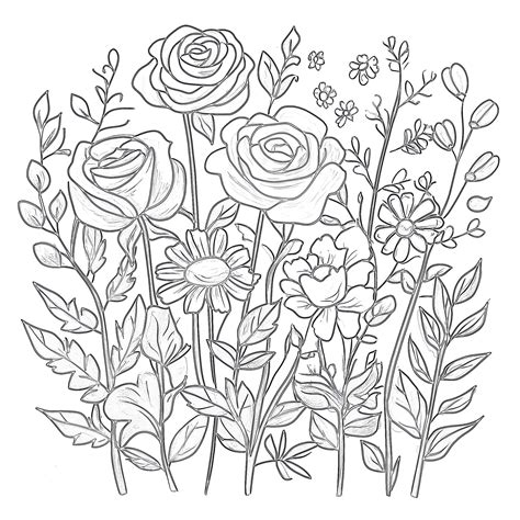 Adult Flower Coloring Pages Printable | Coloring Pages Mimi Panda