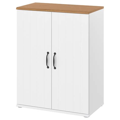 SKRUVBY cabinet with doors, white, 70x90 cm - IKEA